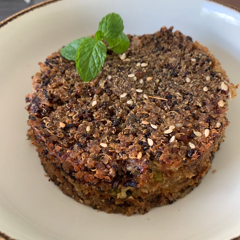 Foto da Quibe de quinoa assado com alho poró e ricota - receita de Quibe de quinoa assado com alho poró e ricota no DeliRec