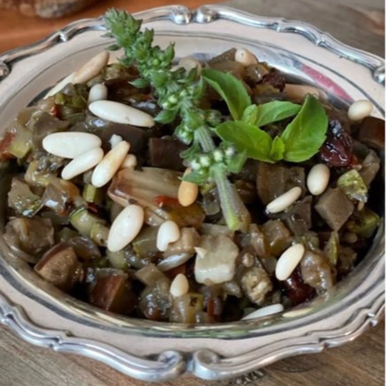 Photo of the Eggplant caponata with red onion in the oven – recipe of Eggplant caponata with red onion in the oven on DeliRec