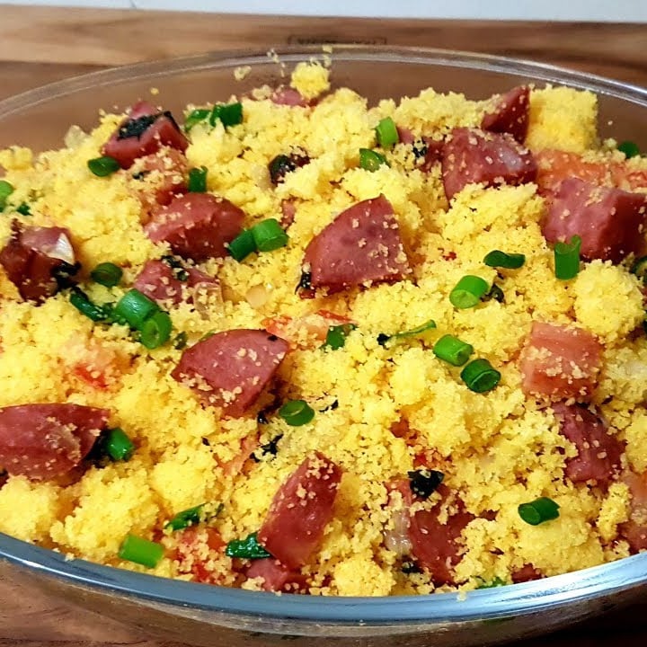 Photo of the Couscous farofa with pepperoni – recipe of Couscous farofa with pepperoni on DeliRec
