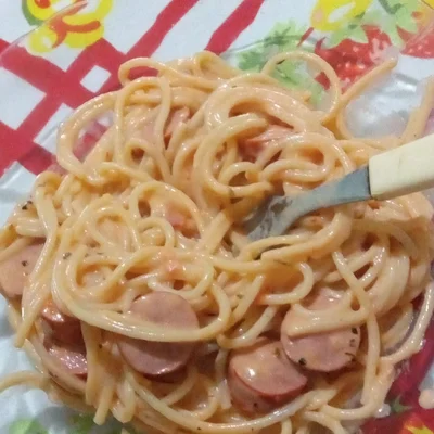 Recipe of Pasta white sauce with sausage on the DeliRec recipe website