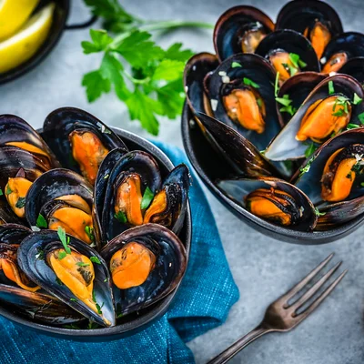 Recipe of Mussels in garlic and oil on the DeliRec recipe website