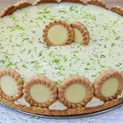 Recipe of Lemon Tart Biscuit Pie on the DeliRec recipe website