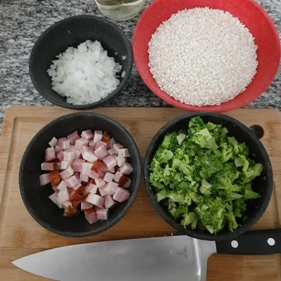 Recipe of Broccoli Risotto with Bacon on the DeliRec recipe website