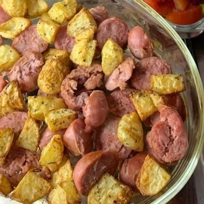Recipe of sausage with potato on the DeliRec recipe website