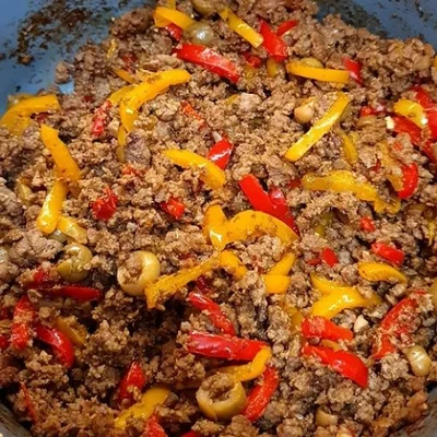 Recipe of Minced meat with peppers on the DeliRec recipe website
