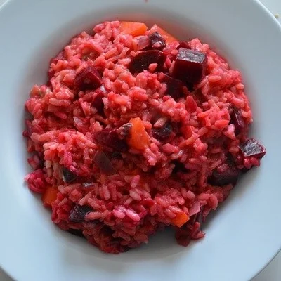 Recipe of beetroot risotto on the DeliRec recipe website