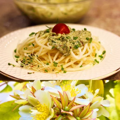 Recipe of Pesto Pesto Spaghetti on the DeliRec recipe website