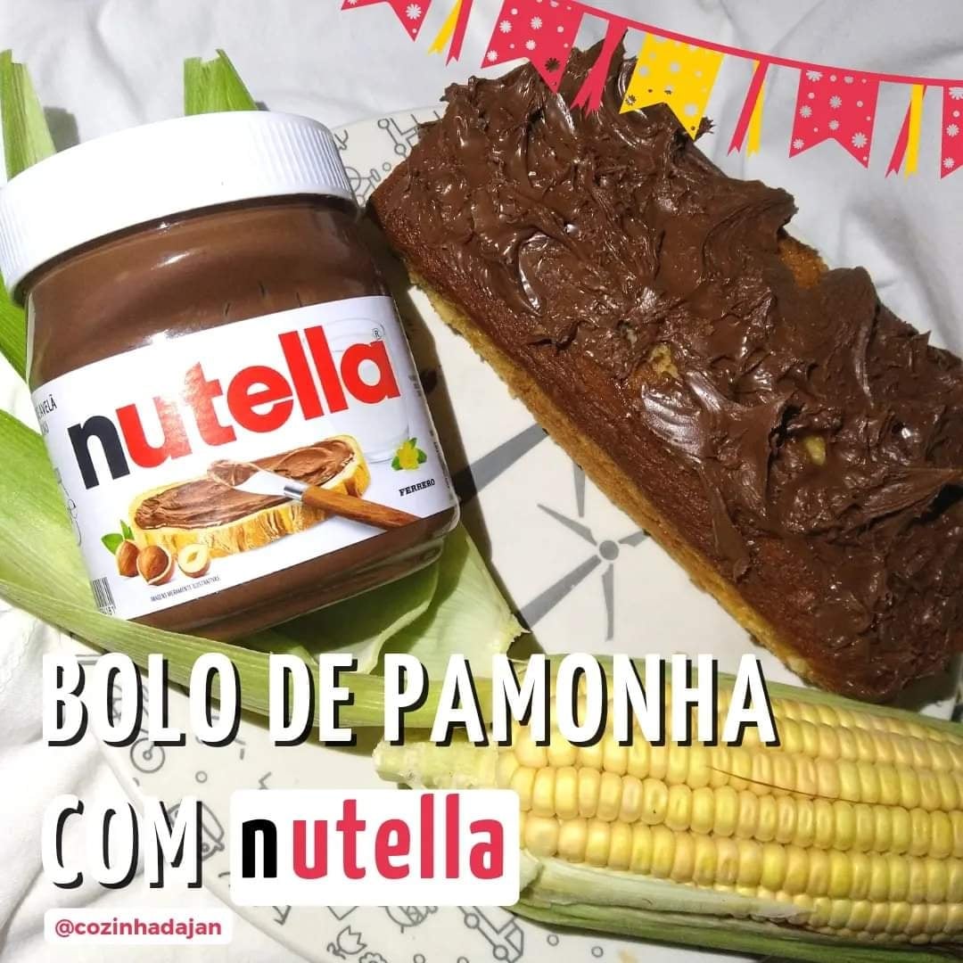 Foto da Bolo de Pamonha com Nutella - receita de Bolo de Pamonha com Nutella no DeliRec