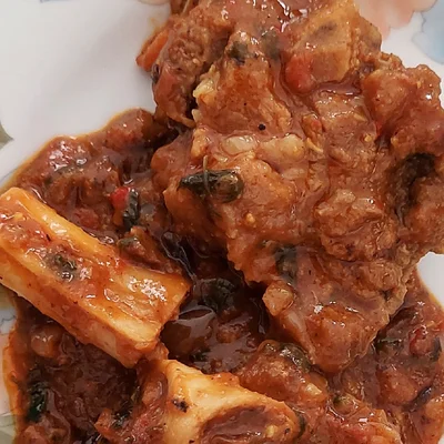Recipe of Lamb cooked in homemade sauce on the DeliRec recipe website