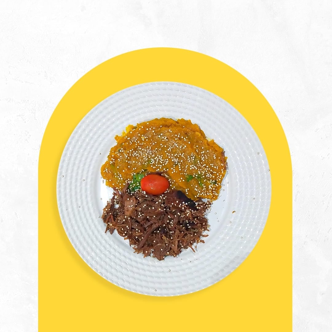 Photo of the Shredded beef with pumpkin puree – recipe of Shredded beef with pumpkin puree on DeliRec