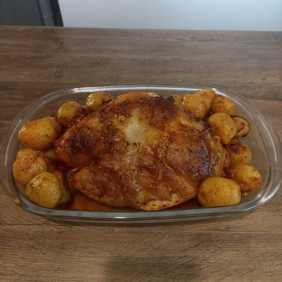 Photo of the Oven roasted pork loin with potato 🥔 pepperoni – recipe of Oven roasted pork loin with potato 🥔 pepperoni on DeliRec