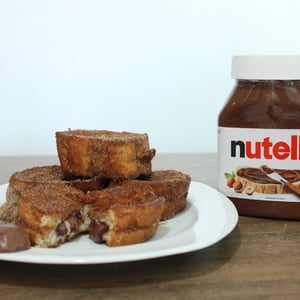 French toast stuffed with Nutella