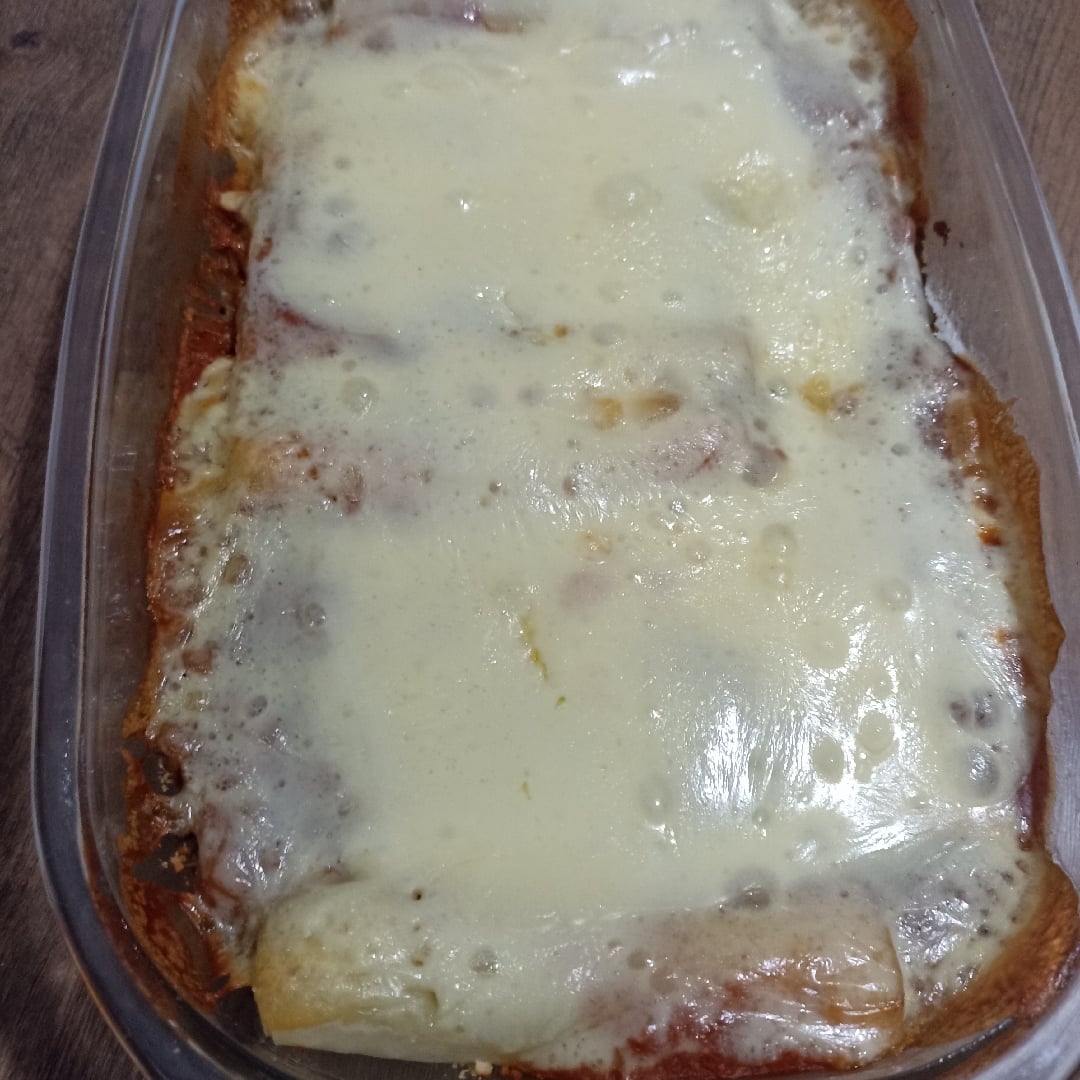Photo of the Cannelloni stuffed with ground meat (cannelloni made with lasagna dough) – recipe of Cannelloni stuffed with ground meat (cannelloni made with lasagna dough) on DeliRec