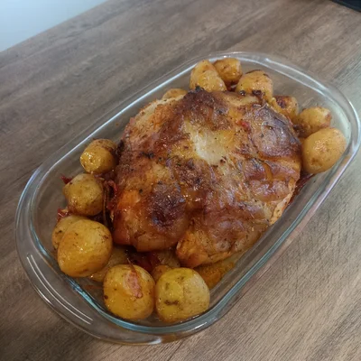 Recipe of Oven roasted pork loin with potato 🥔 pepperoni on the DeliRec recipe website