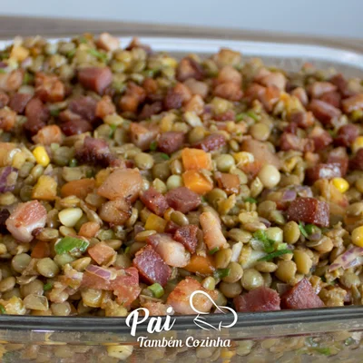 Recipe of LENTIL SALAD - [FATHER IS ALSO IN THE KITCHEN] MERRY CHRISTMAS AND A HAPPY NEW YEAR!!!!!! on the DeliRec recipe website