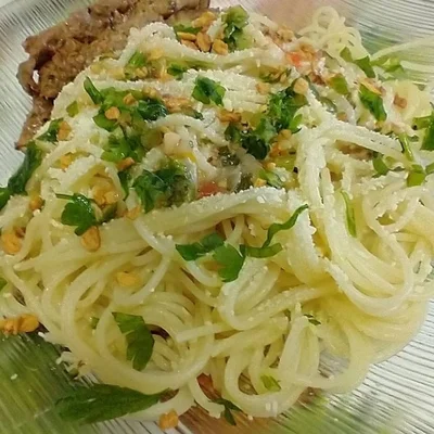 Recipe of Pasta with garlic and oil on the DeliRec recipe website