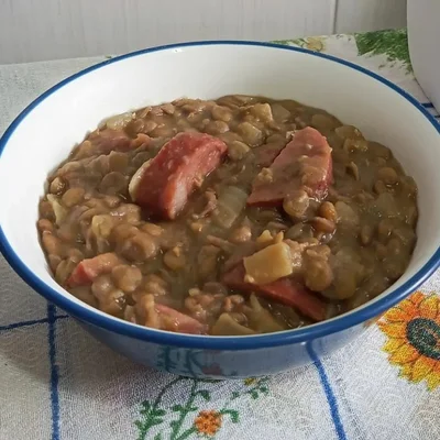 Recipe of lentil soup on the DeliRec recipe website
