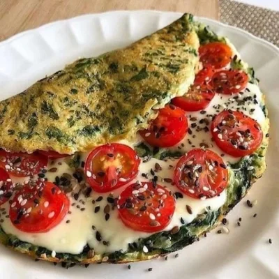 Recipe of Potato omelet with spinach on the DeliRec recipe website
