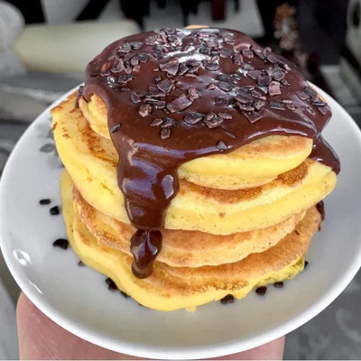 Recipe of healthy yogurt pancake on the DeliRec recipe website