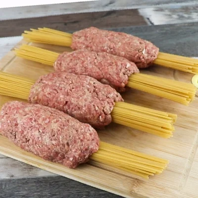 Recipe of Spaghetti with minced meat in the oven on the DeliRec recipe website