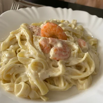 Recipe of Alfredo Pasta with Shrimp on the DeliRec recipe website