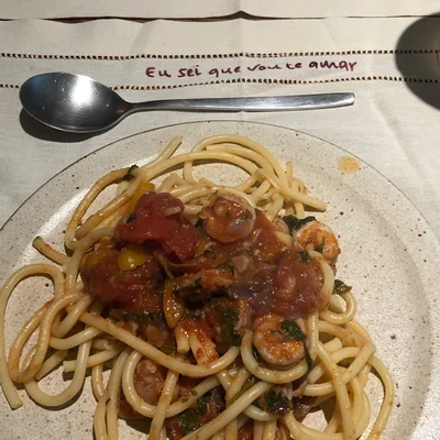 Recipe of Pasta rustica di gamberetti on the DeliRec recipe website