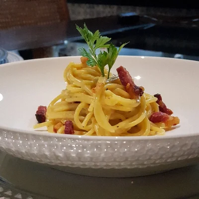 Recipe of Spaghetti carbonara! on the DeliRec recipe website