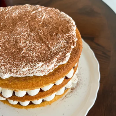 Receta de pastel de tiramisú en el sitio web de recetas de DeliRec