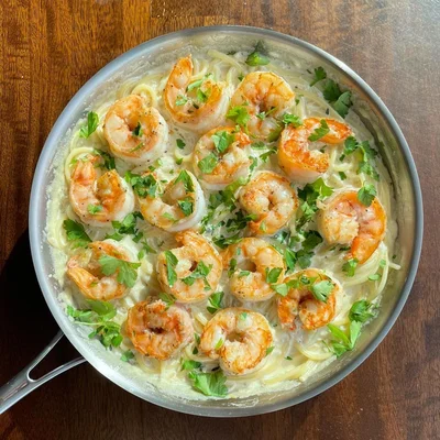 Recipe of Spaghetti with Limone with Shrimps on the DeliRec recipe website