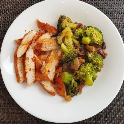 Recipe of chicken with broccoli on the DeliRec recipe website