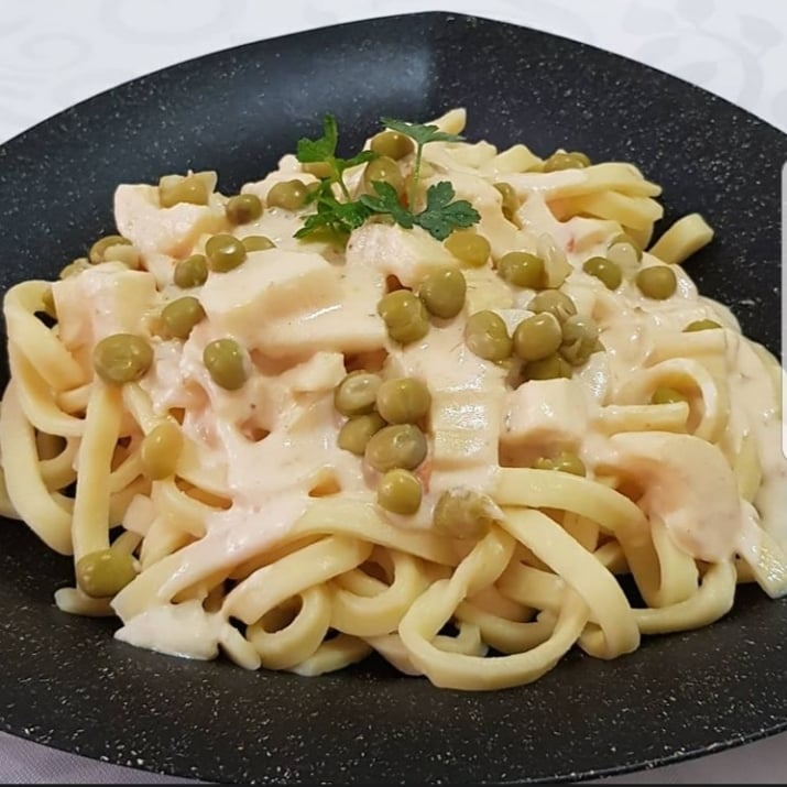 Photo of the Tagliatelle with white palm heart sauce – recipe of Tagliatelle with white palm heart sauce on DeliRec
