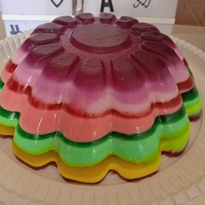 Recipe of Rainbow gelatin 🌈 on the DeliRec recipe website