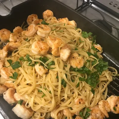 Recipe of Fettuccine with shrimp on the DeliRec recipe website