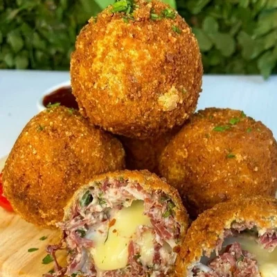 Recipe of Dry meat dumpling with curd cheese on the DeliRec recipe website
