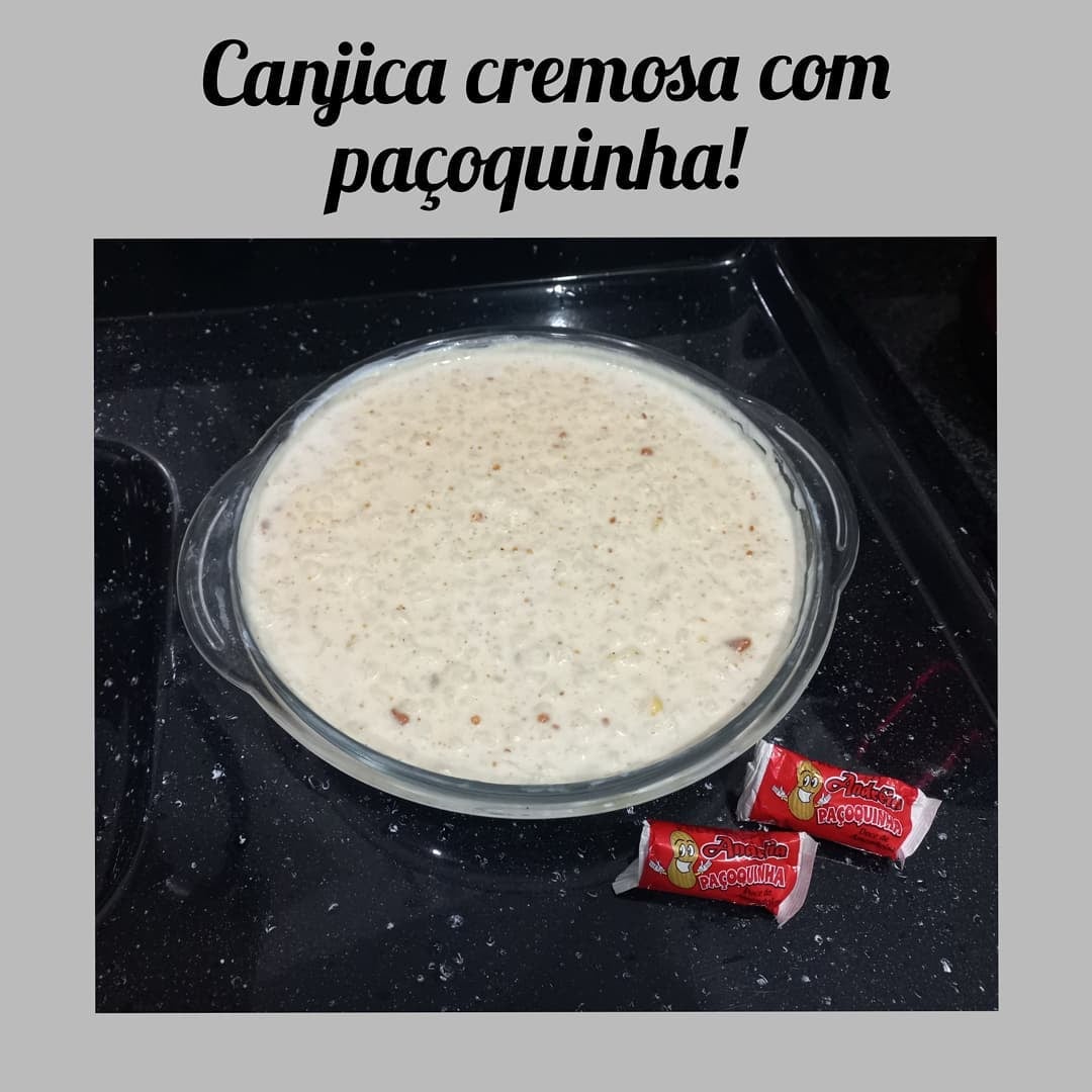 Foto da Canjica cremosa com paçoquinha 🥜 - receita de Canjica cremosa com paçoquinha 🥜 no DeliRec