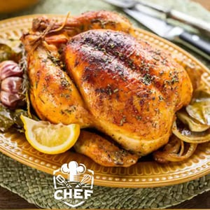 ROASTED CHICKEN WITH LEMON AND HERBS