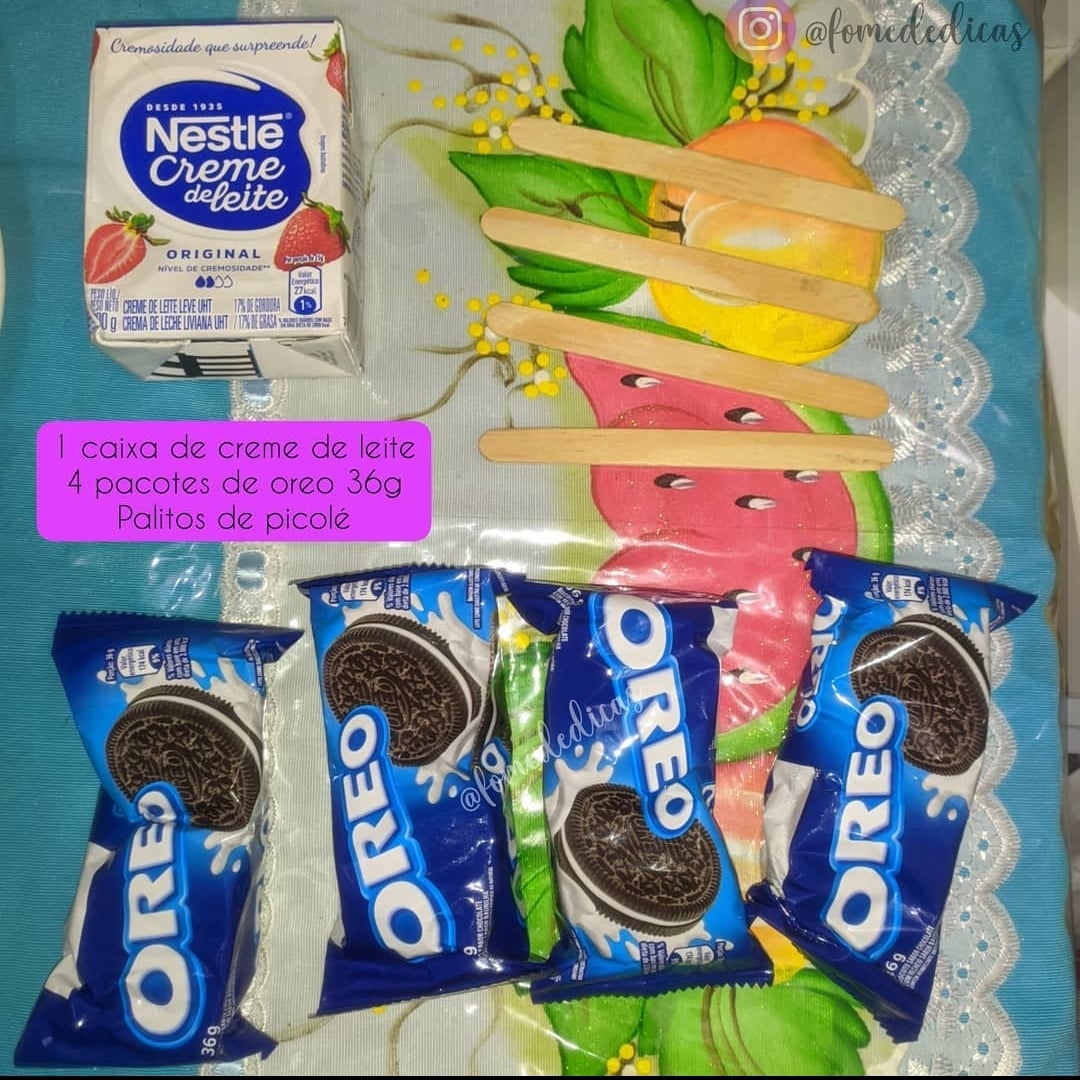 Photo of the Oreo Popsicle with 2 Ingredients – recipe of Oreo Popsicle with 2 Ingredients on DeliRec