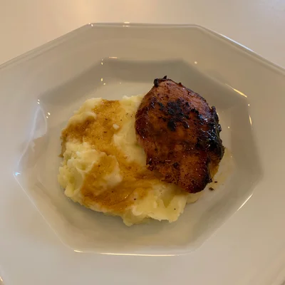 Recipe of Pork Loin With Mashed Potatoes on the DeliRec recipe website