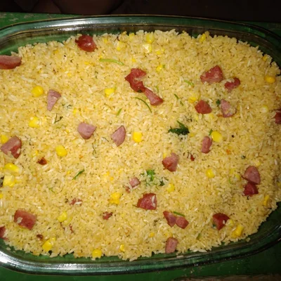 Recipe of Rice with corn and pepperoni on the DeliRec recipe website
