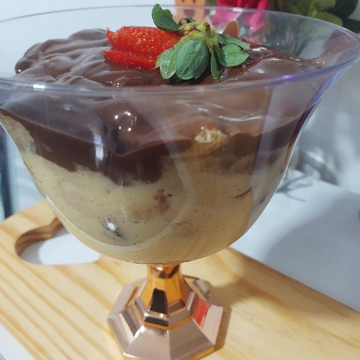 Photo of the Super passion fruit mousse with panettone and ganache – recipe of Super passion fruit mousse with panettone and ganache on DeliRec