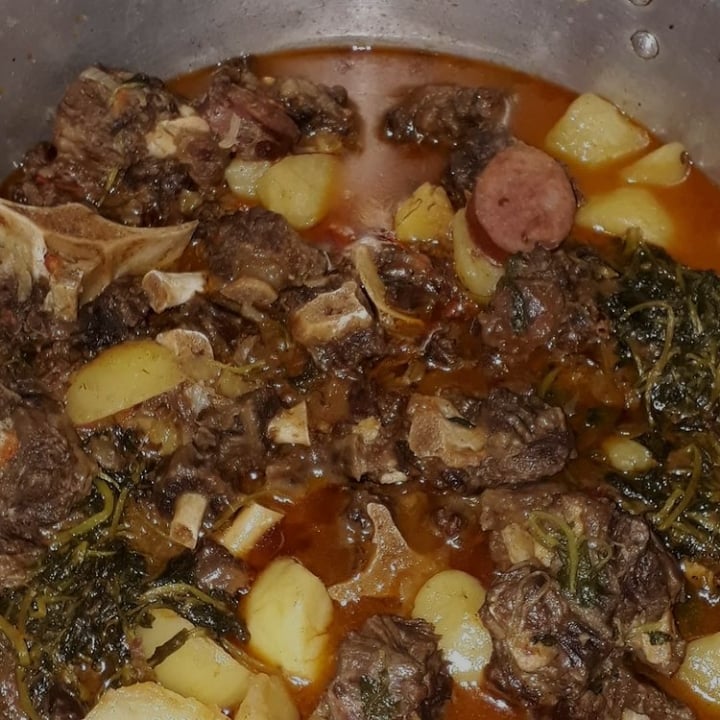 Photo of the Oxtail with potato sausage and watercress – recipe of Oxtail with potato sausage and watercress on DeliRec