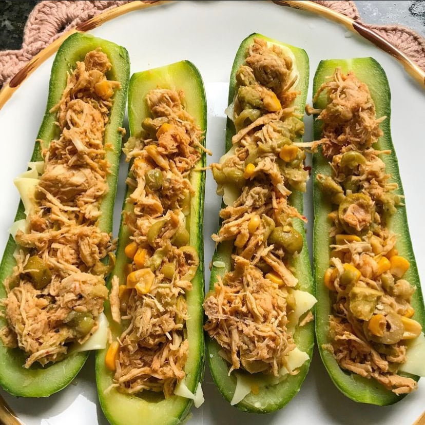 Photo of the Zucchini stuffed with chicken – recipe of Zucchini stuffed with chicken on DeliRec