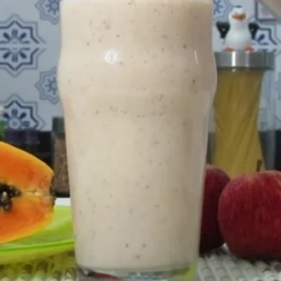 Recipe of Banana and papaya smoothie on the DeliRec recipe website