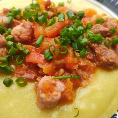 Recipe of Polenta with Sausage Ragu with Ribs on the DeliRec recipe website
