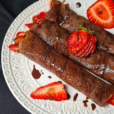 Recipe of Chocolate Pancakes🍫 on the DeliRec recipe website