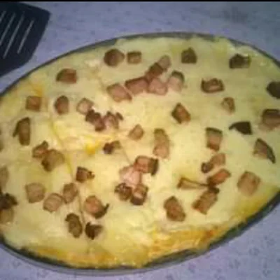 Recipe of Ground beef with potato and bacon on the DeliRec recipe website