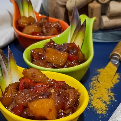 Recipe of Pineapple Chutney with Pepper 🌶 on the DeliRec recipe website