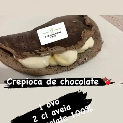 Receita de Crepioca de chocolate sem açúcar no site de receitas DeliRec