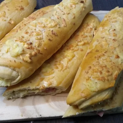 Recipe of baguette with cheese on the DeliRec recipe website