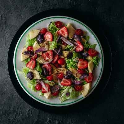 Recipe of Lettuce, Apple and Strawberry Salad on the DeliRec recipe website